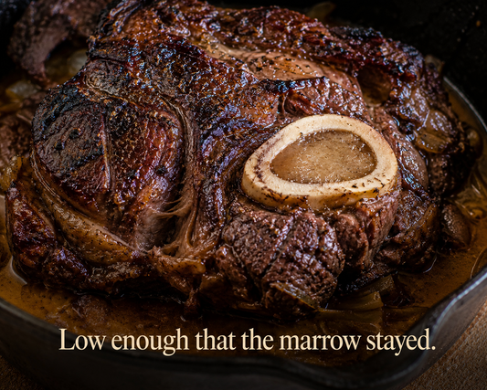 What Happens When You Stop Rushing? A bone-in chuck roast, low heat, and the lesson hidden inside.
