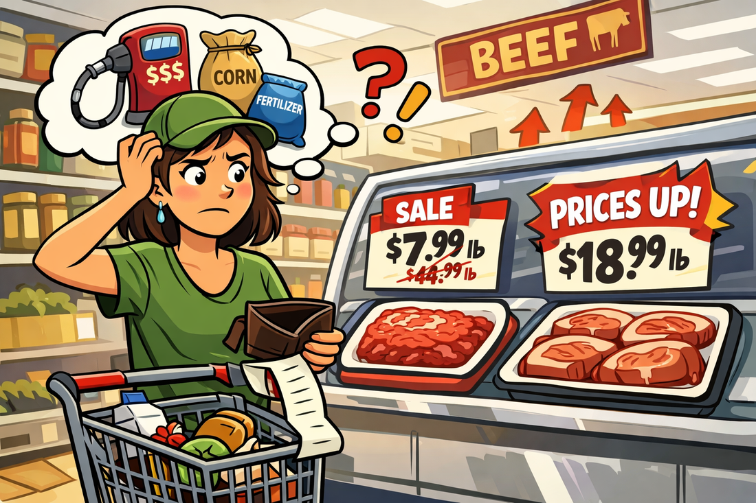 Commodity beef depends on fuel and grain. Ours depends on soil and sunlight!
