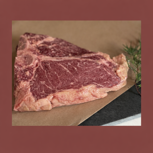 Grass-Fed Regenerative Beef T-Bone Steak – 2" Thick Cut