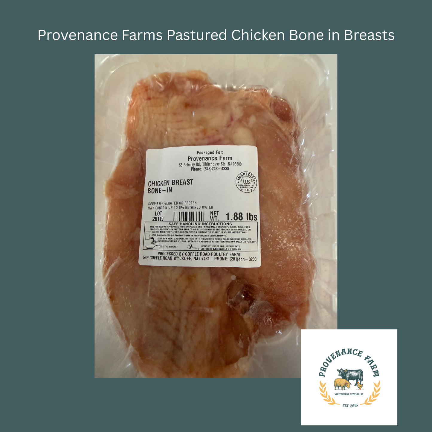 Pasture-Raised Regenerative Bone-in Chicken Breast